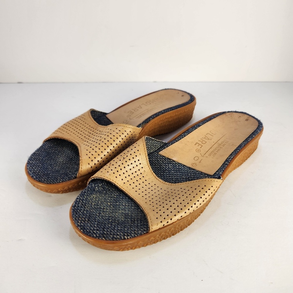 Famolare Women's Dressy Comfort Tan Leather Sandals Size 7